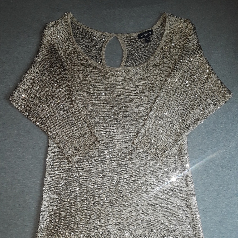 Bebe 3/4 sleeve with shoulder cut outs